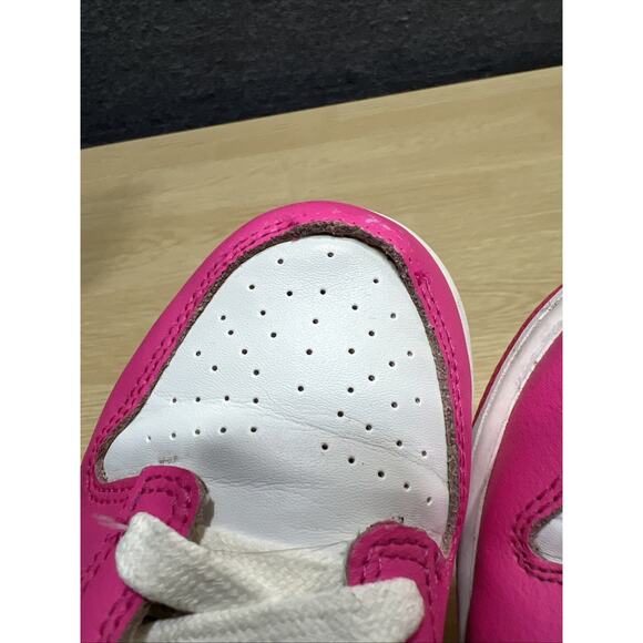 Nike Dunk Low Laser/Fuschia Sneakers Kids Size 1Y GS FB9108-102 (Read) - Picture 12 of 12
